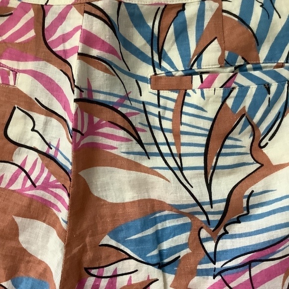 J.Crew Desert Oasis Tropical Print Linen Blend Board Shorts 12 - Picture 4 of 9